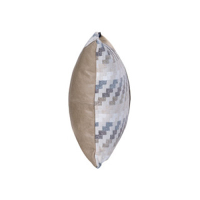 Gối sofa tựa lưng hình chữ nhật dài cao cấp, kết hợp da bò thật và vải DVC6003Z | REEKO