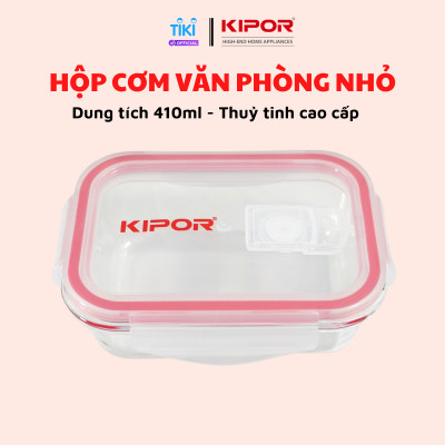 Hộp cơm văn phòng KIPOR KP-G154 - Thuỷ tinh cao cấp, dùng được trong lò vi sóng - Nhỏ gọn, tiện lợi - Hàng chính hãng