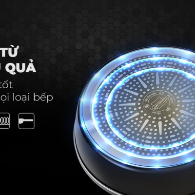 Chảo Chống Dính Ultra Titalium Đáy Từ Sunhouse ST28B - Hàng Chính Hãng