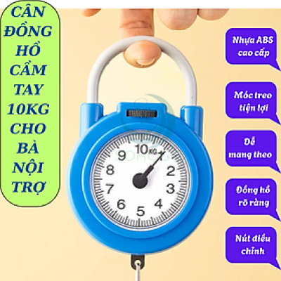 Cân móc lò xo mini đa năng -Cân treo cơ học cầm tay 10kg -Cân lò xo du lịch tiện lợi