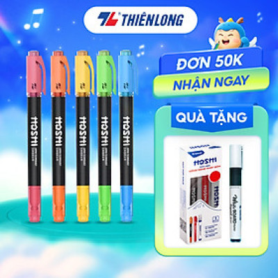 Combo 10 Bút dạ quang Hoshi Thiên Long HL-018/HS - Công nghệ Nhật Bản