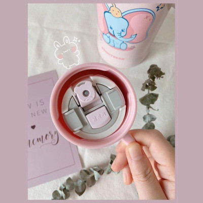 Bình giữ nhiệt Beddybear/ Beddy Bear hình con Voi cho bé trai, bé gái từ 2 tuổi-12 tuổi / mầm non / tiểu học, inox 316