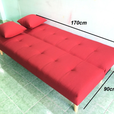 Bộ sofa bed, sofa giường xanh nước biển nhạt XB 1m7x90, bộ bàn ghế sofa phòng khác, salon, sopha, sa lông, sô pha