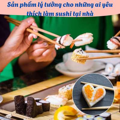 Bộ Dụng Cụ Làm Sushi 11 Món – Kèm Dao, Dễ Dùng Tại Nhà-•  Bộ Dụng Cụ Làm Sushi 11 Món – Kèm Dao, Dễ Dùng Tại Nhà