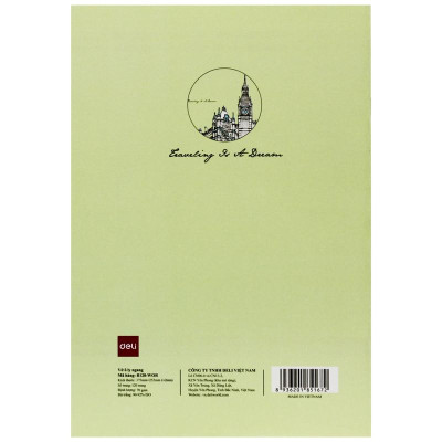 Tập Học Sinh - Kẻ Ngang Có Chấm - 120 Trang 70gsm - Deli CNB120-WOR (Mẫu Bìa Giao Ngẫu Nhiên)