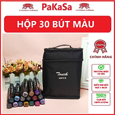 Hộp Bút Màu Touch Nhiều Màu Bút Lông 2 Đầu Chuyên Nghiệp Kèm Túi Đựng Xịn Xò- Hàng chính hãng 