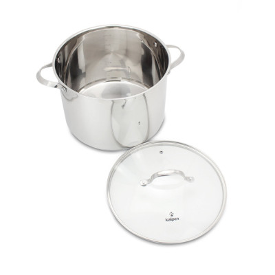 Nồi luộc gà inox 304 cao cấp 5 đáy Kalpen Lermat dung tích 12L/15L, bảo hành 5 năm chuẩn Đức