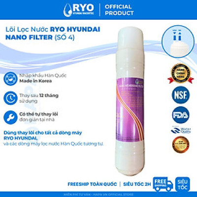 Lõi Lọc Nước RYO Hyundai RP-04 Post Carbon Filter / NANO Filter Nhập Khẩu Hàn Quốc - Hàng Chính Hãng