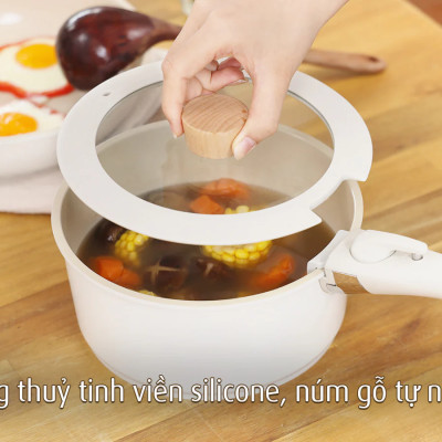 Bộ 3 nồi chảo cán rời Neoflam Hàn Quốc.Bao gồm, nồi 20cm, chảo chiên 24cm, chảo xào đa năng 26cm.