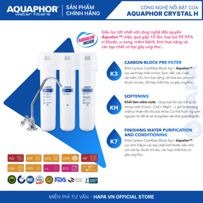 Bộ Lõi Lọc Nước AQUAPHOR CRYSTAL H, ECO, ECO H, MORION Nhập khẩu Châu Âu - Hàng Chính Hãng AQUAPHOR