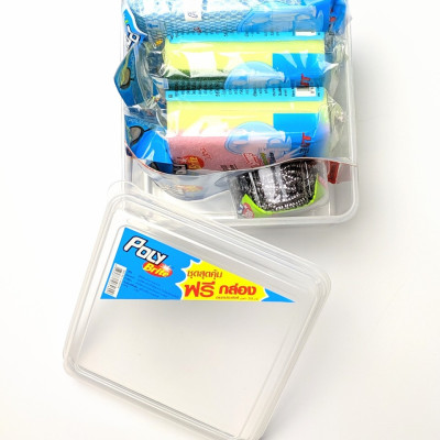 Bộ rửa chén 4 món Poly Brite - tặng kèm hộp nhựa cao cấp Poly Brite