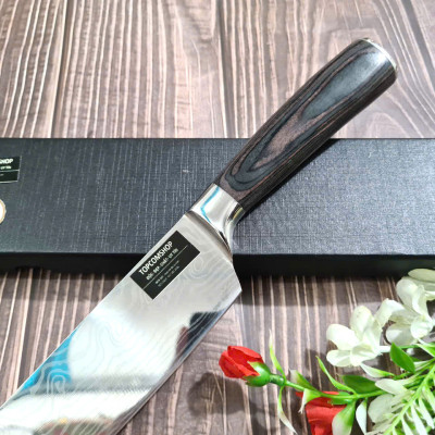 DAO - DAO BẾP NHẬT BẢN SANTOKU THÉP DAMASCUS MÃ A10 DT116 nt topcomshop vn