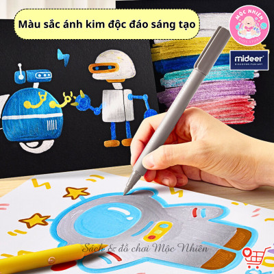 Bút Lông Màu Mực Acrylic An Toàn Vẽ Được Trên Nhiều Vật Liệu - Mideer Acrylic Marker Ultra-soft Nib