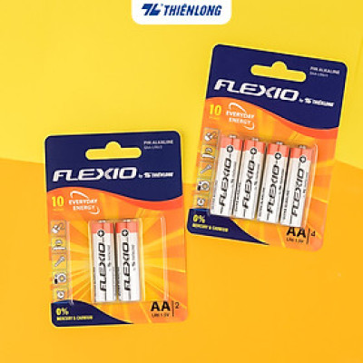 Vỉ 2 Pin Alkaline AAA Thiên Long Flexio