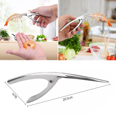 Bí Quyết Tách vỏ TÔM Siêu Nhanh - loại lớn INOX 304. Dụng cụ tách bóc vỏ tôm sử dụng dễ dàng gọn nhẹ ĐẸP, TIỆN DỤNG. Chu
