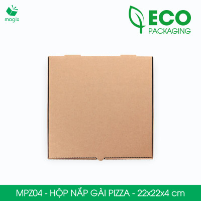 MPZ04 - 22x22x4 cm - 20 Hộp nắp gài pizza đa dụng - Hộp nắp gập, hộp carton gói hàng, hộp quà