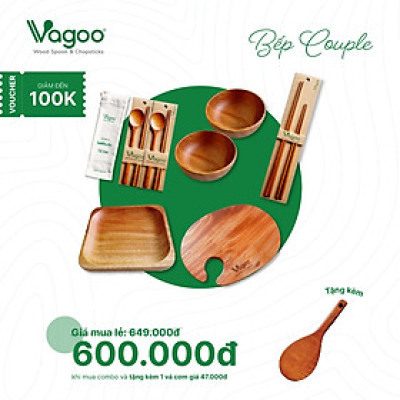 Combo Bếp Couple - VAGOO - Làm Thủ Công Chống Thấm, Chống Ẩm Mốc, An Toàn Cho Sức Khoẻ