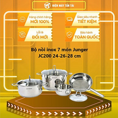 BỘ NỒI INOX 7 CHI TIẾT JUNGER JC200 - Hàng chính hãng
