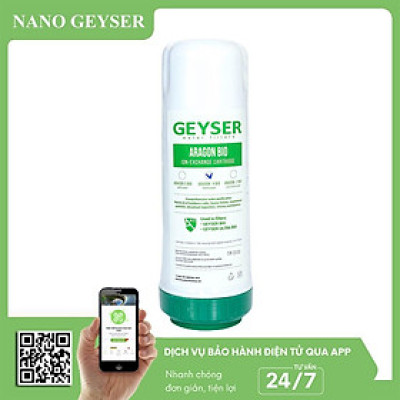 Lõi lọc nước số 2 máy Ecotar, Lõi Aragon Bio Nano Geyser, Dùng cho máy Geyser Ecotar 4, Ecotar 8 - Hàng Chính Hãng