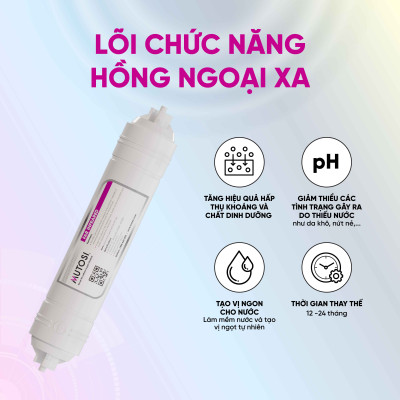Combo 4 lõi lọc nước chức năng Mutosi TKNH - Lõi T33/GAC, Khoáng đá, Hồng ngoại xa, Nano bạc - Hàng chính hãng Mutosi