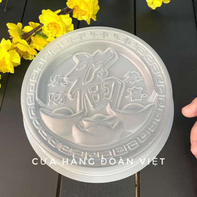 Khuôn rau câu, khuôn nhấn xôi, khuôn tạo hình xôi …. . Hình CHỮ PHÚC và THỎI VÀNG - siêu đẹp siêu sắc nét size 16cm. Chu
