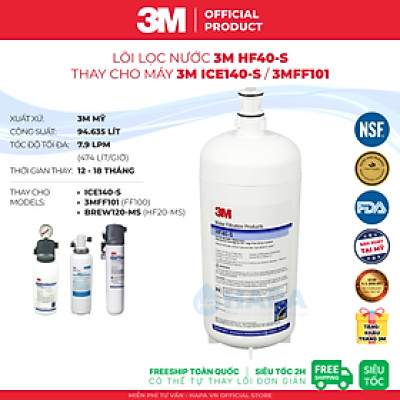 Lõi Lọc Nước 3MFF101 / HF40-S Thay Cho Máy Lọc Nước 3M FF100 Nhập Khẩu Mỹ - Hàng Chính Hãng 3M