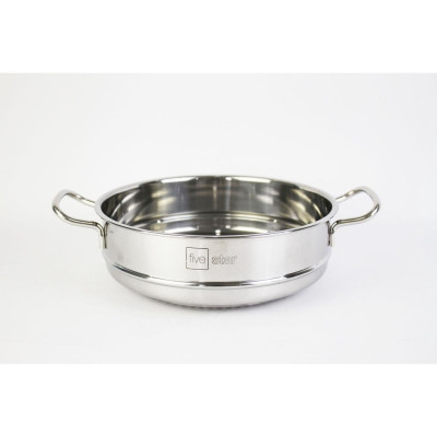 Bộ Nồi Inox và chảo Chống Dính 3 Đáy Inox 430 Cao Cấp Fivestar Standard 6 món bếp từ nắp kính , tặng 5 muỗng ăn