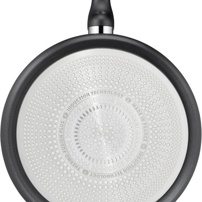 Chảo TEFAL G28937 HARD TITANIUM PRO dung tích 28cm - có vung kính và quai cầm Hàng Chính Hãng