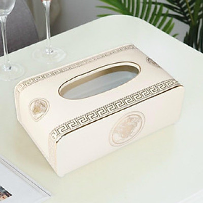 HỘP ĐỰNG GIẤY ĂN GỐM SỨ CÁO CẤP TRẮNG BO TRÒN GÓC HỌA TIẾT PHONG CÁCH CHÂU ÂU