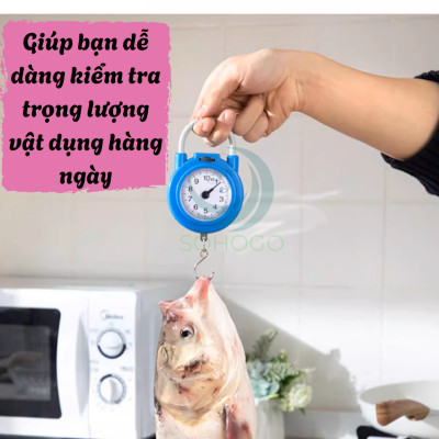 Cân móc lò xo mini đa năng -Cân treo cơ học cầm tay 10kg -Cân lò xo du lịch tiện lợi
