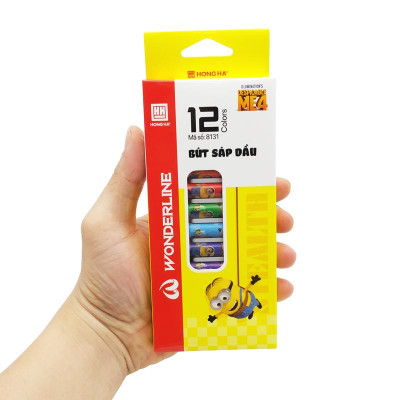 Hộp 12 Bút Sáp Dầu Minions - Hồng Hà 8131
