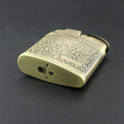 Vỏ Hột Quẹt Bật Lửa Gas Jobon ZB-318 Thiết Kế Đẹp Độc Lạ Họa Tiết Hoa Văn Cổ Sang Trọng - Dùng Gas Đá Cao Cấp