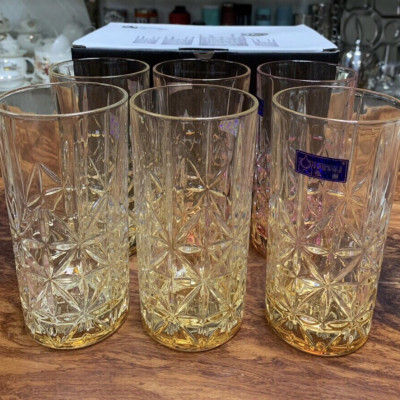 Bộ 6 ly thủy tinh uống nước chịu nhiệt cao cấp 355ml - VD50