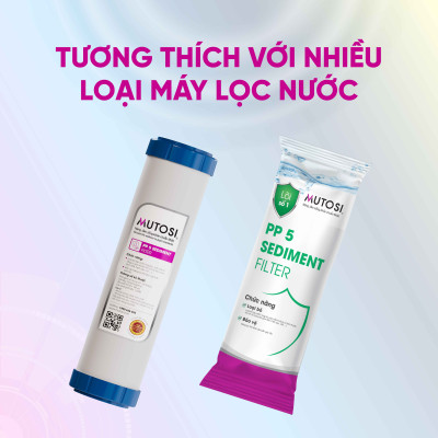 Lõi lọc nước Mutosi số 1 - Lõi PP 5 micron thay được cho 90% máy lọc trên thị trường - LOIPP5M