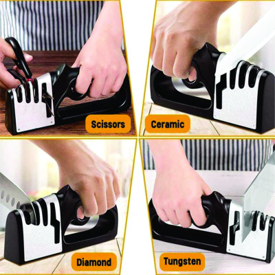 Dụng Cụ Mài Dao Mài Kéo Inox Cao Cấp 4 Trong 1 Phục Hồi Lưỡi Dao Hiệu Quả.