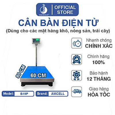 Cân Bàn Điện Tử B19P - Mặt Bàn Cân 600X800MM