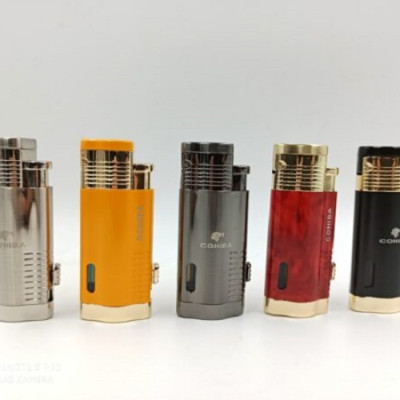 Vỏ Hột Quẹt Bật Lửa  Khò 3 Tia Kèm Đục COB-360 Thiết Kế Nhỏ Gọn Tiện Lợi Lửa Khò Mạnh Mẽ - Dùng Gas Cao Cấp (KHÔNG XĂNG KHÔNG GAS)
