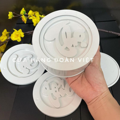 COMBO BỘ 3 mặt Khuôn xôi PHÚC LỘC THỌ - SIÊU ĐẸP. Khuôn xôi in nhấn tạo hình, định hình chữ Phúc Lộc Thọ - Size 12 cm. C