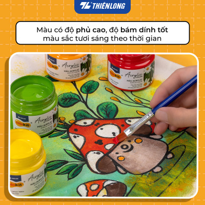 Màu nước Acrylic dạng hủ 100ml Thiên Long Colokit ACR-C010