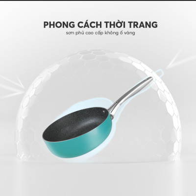 Chảo chống dính Full induction Elmich Hera đày từ size 20/24/26/28cm - Chảo chống văng dầu hàng chính hãng bảo hành 2 -10 năm
