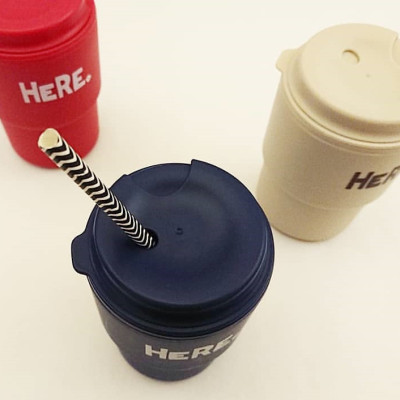 Cốc giữ nhiệt có nắp xoay HERE 320ml cao cấp tiện dụng - Hàng nội địa Nhật Bản. 