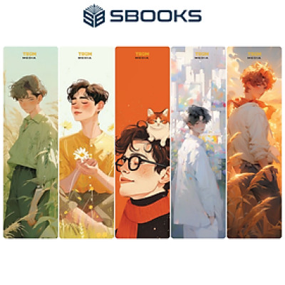 5 Cái Bookmark Kẹp Sách, Dấu Trang Hoạ Tiết Chàng Trai - SBOOKS