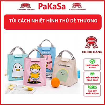 Túi Cách Nhiệt Hình Thú Dễ Thương ( Giao màu , họa tiết ngẫu nhiên) -Hàng chính hãng