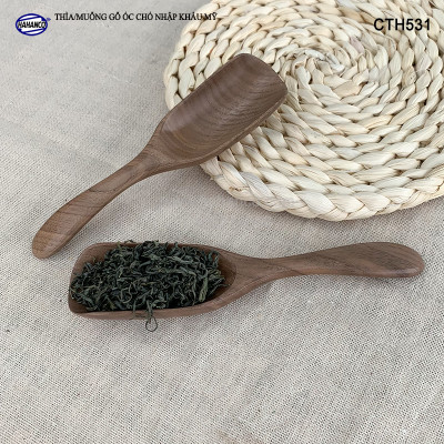 Thìa/Muỗng xúc trà gỗ Óc Chó (15cm) CTH531 - Dùng xúc cafe, xúc gia vị, ăn uống sạch, decor trang trí