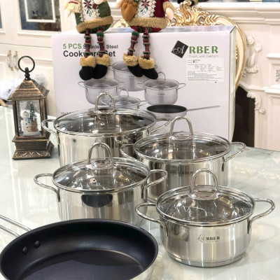 Bộ nồi inox 5 món SALMON hàng chính hãng