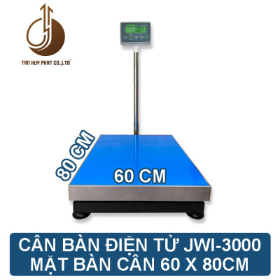 Cân Bàn Điện Tử JWI-3000 - Mặt Bàn Cân 600x800MM