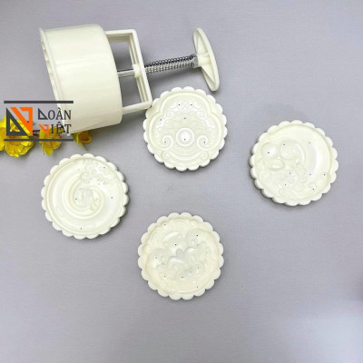 Khuôn Trung Thu 4 mặt HOA VĂN hình CHIM PHƯỢNG HOÀNG LỬA. Dụng cụ làm bánh tạo hình 3D Sắc Nét - 200gr - > 250gr. Chuyên