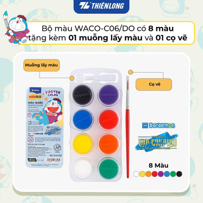 Bộ 8 Màu nước Thiên Long Colokit WACO-C06/DO - Phiên bản Nobita Và Câu Chuyện Thế Giới Trong Tranh 2025