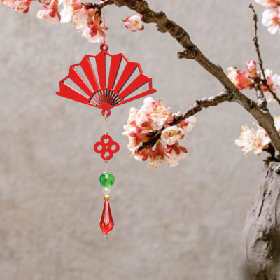 Combo 6D - Bộ 6 dây treo trang trí Tết Khai Lộc Hoàng Kim màu đỏ, trang trí mai, đào