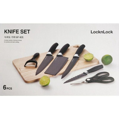 Bộ Dao Nhà Bếp 6 Món Cao Cấp Màu Đen CKK103S6 (cam kết hàng chính hãng, y hình)